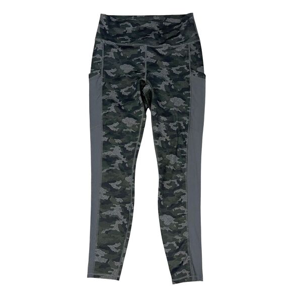 Fabletics Pants - PowerHold by Fabletics Side Pockets Camo Leggings Mesh‎ Side Womens Size Large